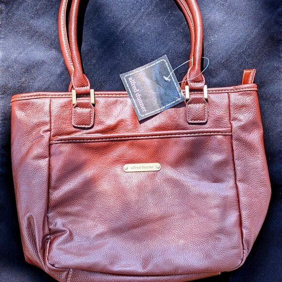 Alfred Dunner Brown Faux Leather Tote Bag – New with Tags - Picture 1 of 4